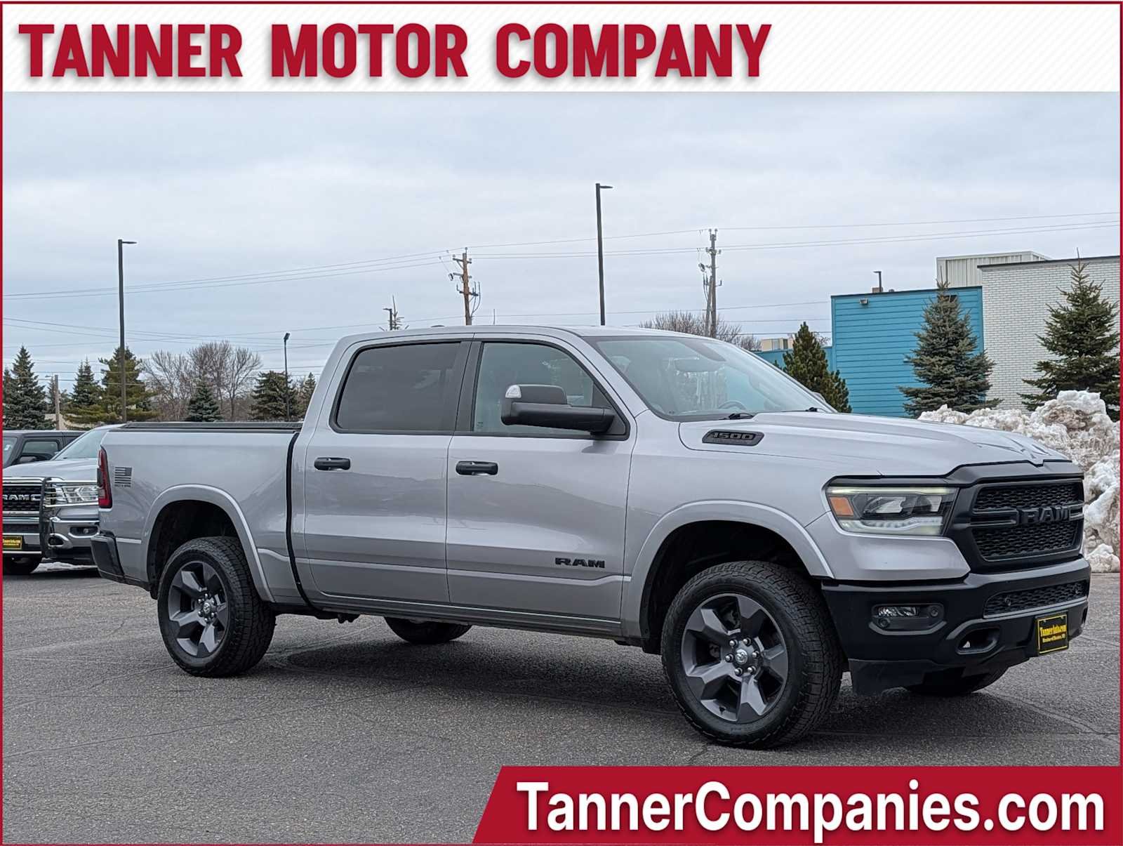 Billet Silver Metallic Clearcoat 2021 RAM 1500 Big Horn Crew Cab 4WD Pickup Truck Four-Wheel Drive