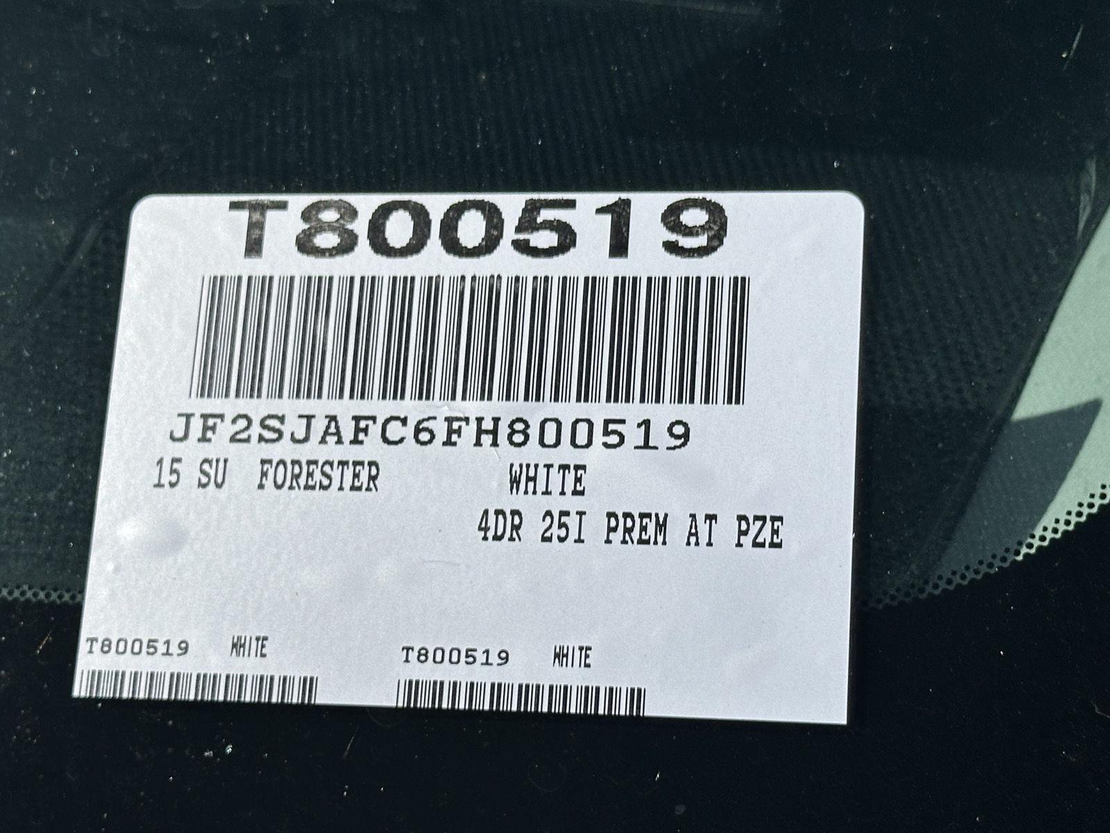 Used 2015 Satin White Pearl Subaru 2.5i Premium image 15