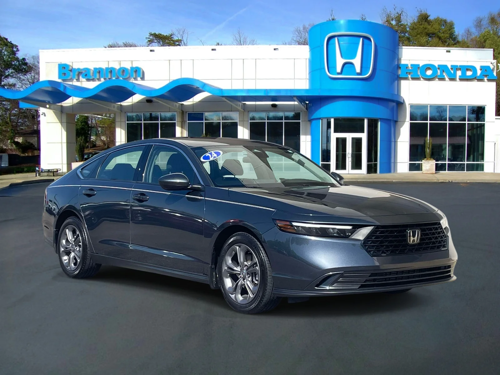 Used 2024 Meteorite Gray Metallic Honda EX CVT image 1