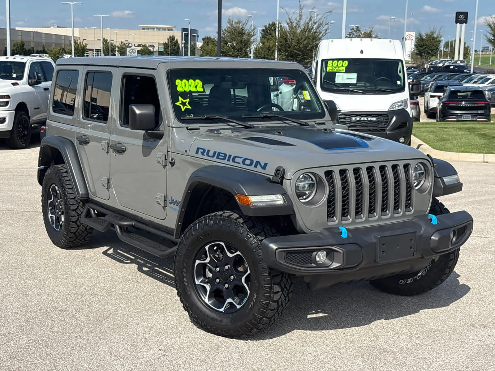 Used 2022 Jeep Wrangler Unlimited Rubicon 4XE with VIN 1C4JJXR69NW245613 for sale in Kansas City