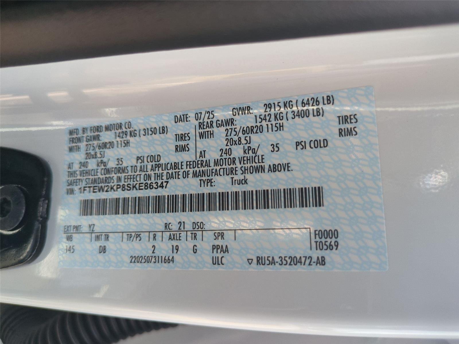 Used 2025 Oxford White Ford STX image 38