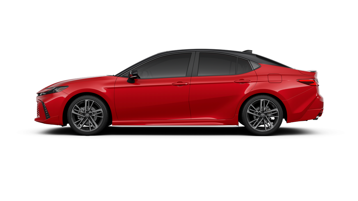 New 2026 Supersonic Red with Midnight Black Metallic roof Toyota XSE image 4