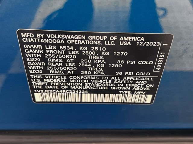 Certified Used 2024 Blue Volkswagen 2.0T SE w/Technology image 30