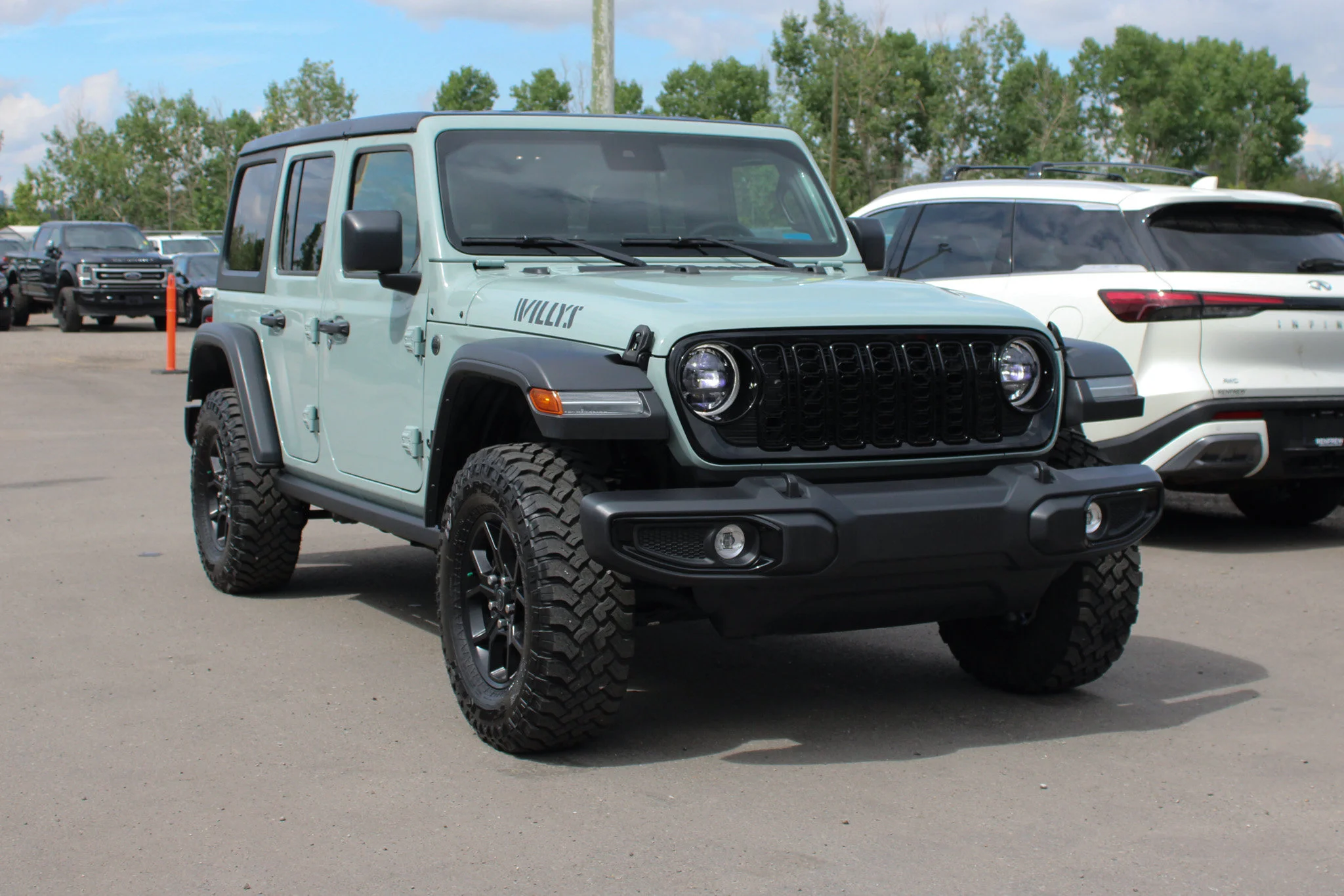 Used 2024 earl Jeep Willys* 4x4 | Earl Exterior | 3.6L V6 | Locking Rear Diff | Black Hardtop | 4.10 Rear Axle Ratio image 9