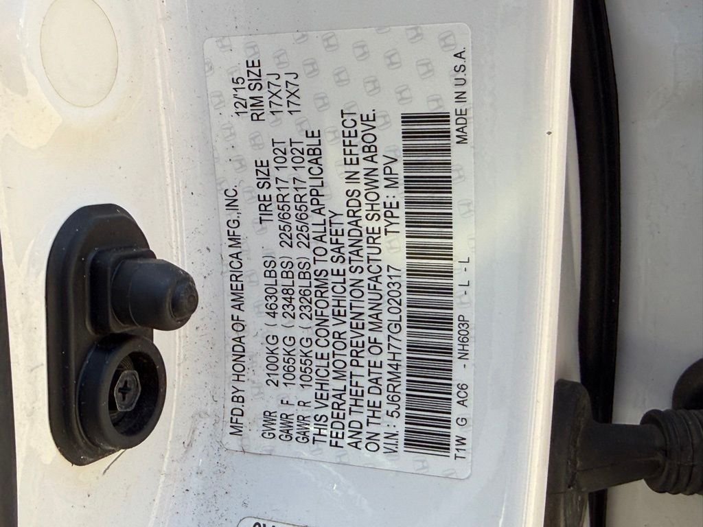 Used 2016 White Diamond Pearl Honda EX-L image 27