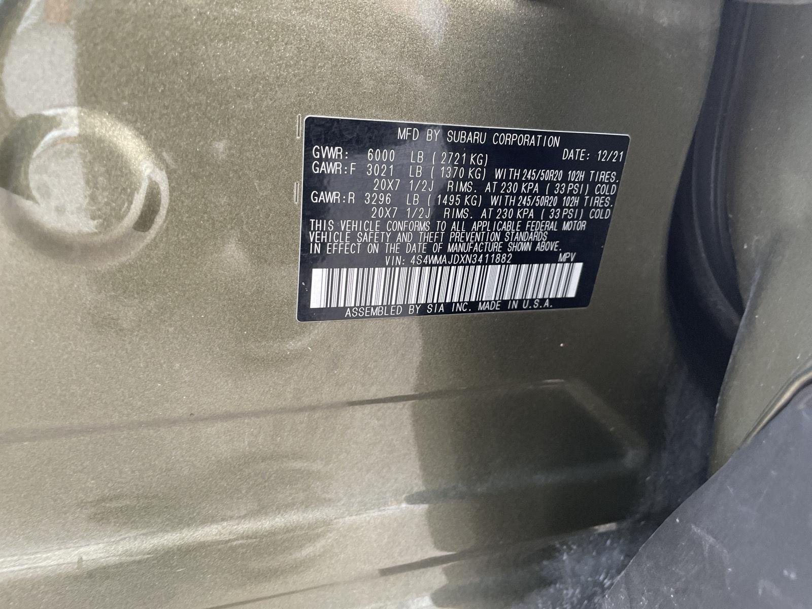 Used 2022 Autumn Green Metallic Subaru Onyx Edition image 23