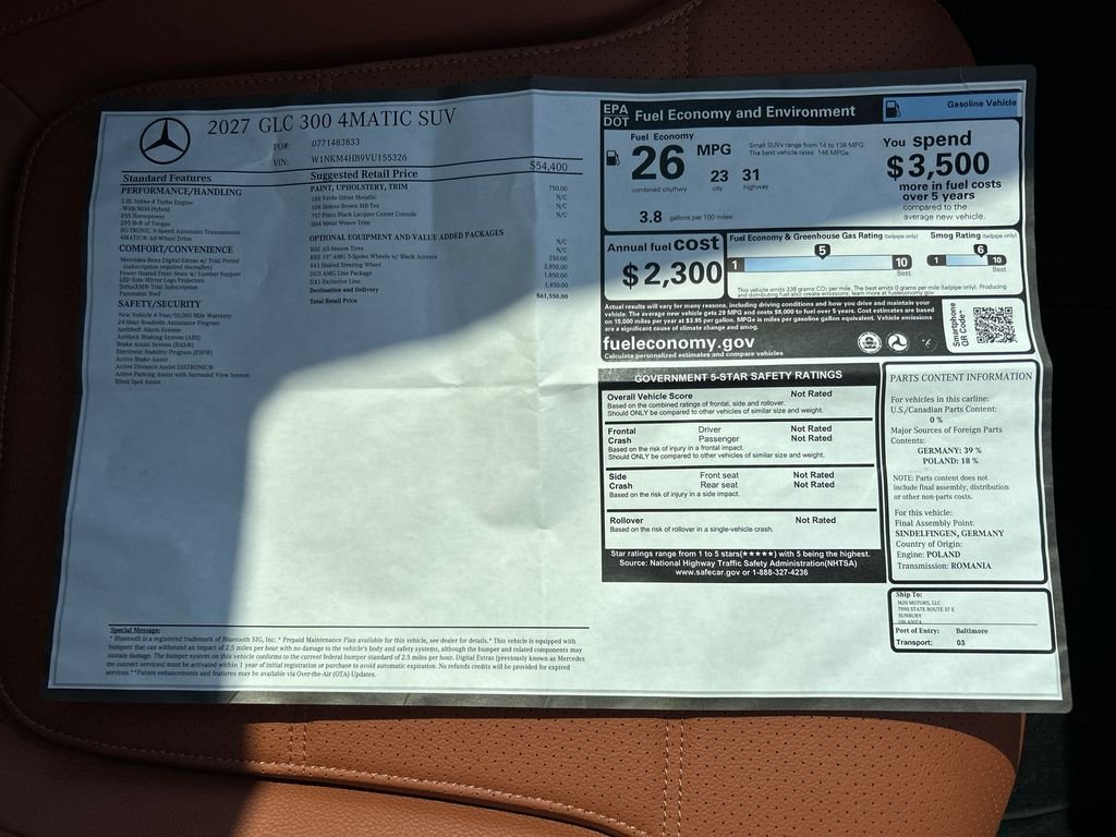New 2027 Verde Silver Metallic Mercedes-Benz GLC 300 image 38