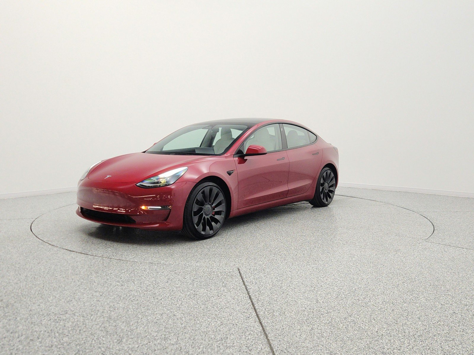 Used 2022 Red Multi-Coat Tesla Performance AWD image 1