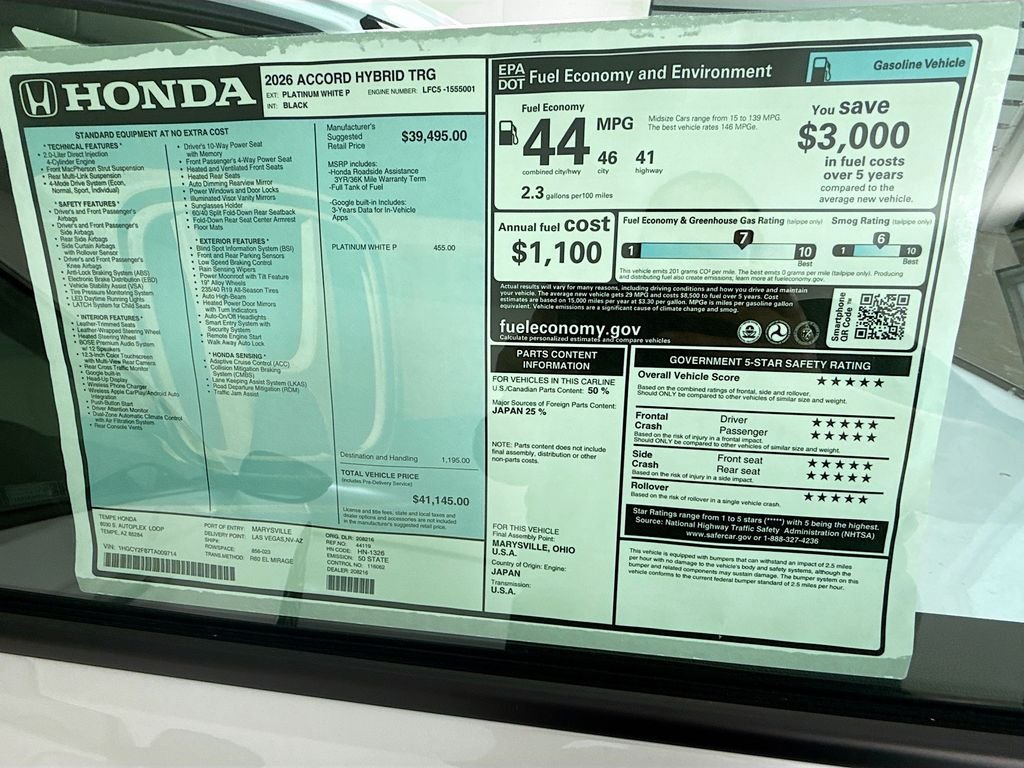 2026 Honda Accord Hybrid Touring - Photo 9