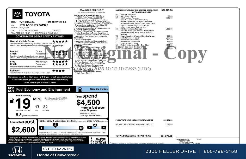 Used 2026 Celestial Silver Metallic Toyota SR5 image 31