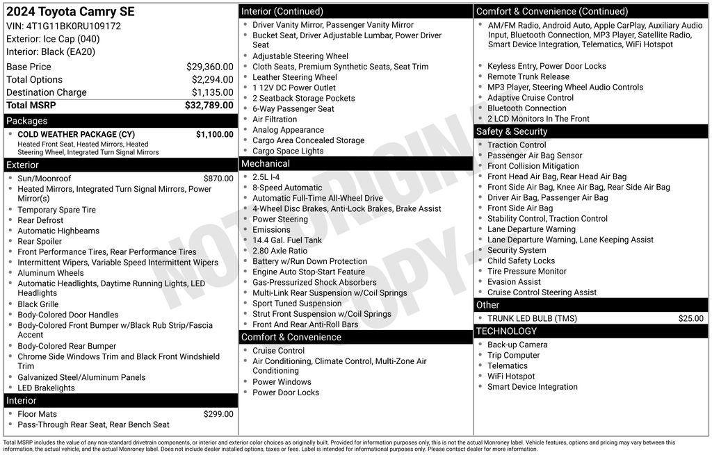 Used 2024 Ice Toyota SE image 19
