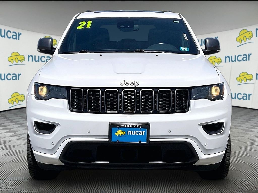 Used 2021 Bright White Clearcoat Jeep Limited image 2