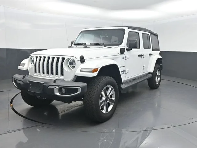 Used 2021 White Jeep Unlimited Sahara 4xe image 2
