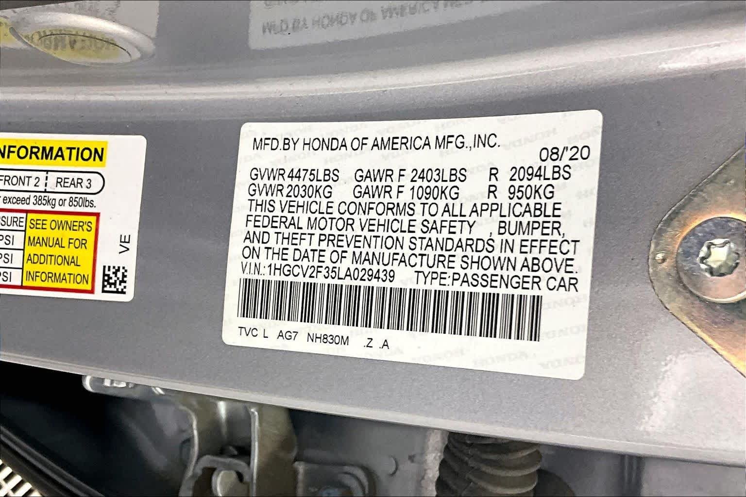 Used 2020 Lunar Silver Metallic Honda Sport image 34