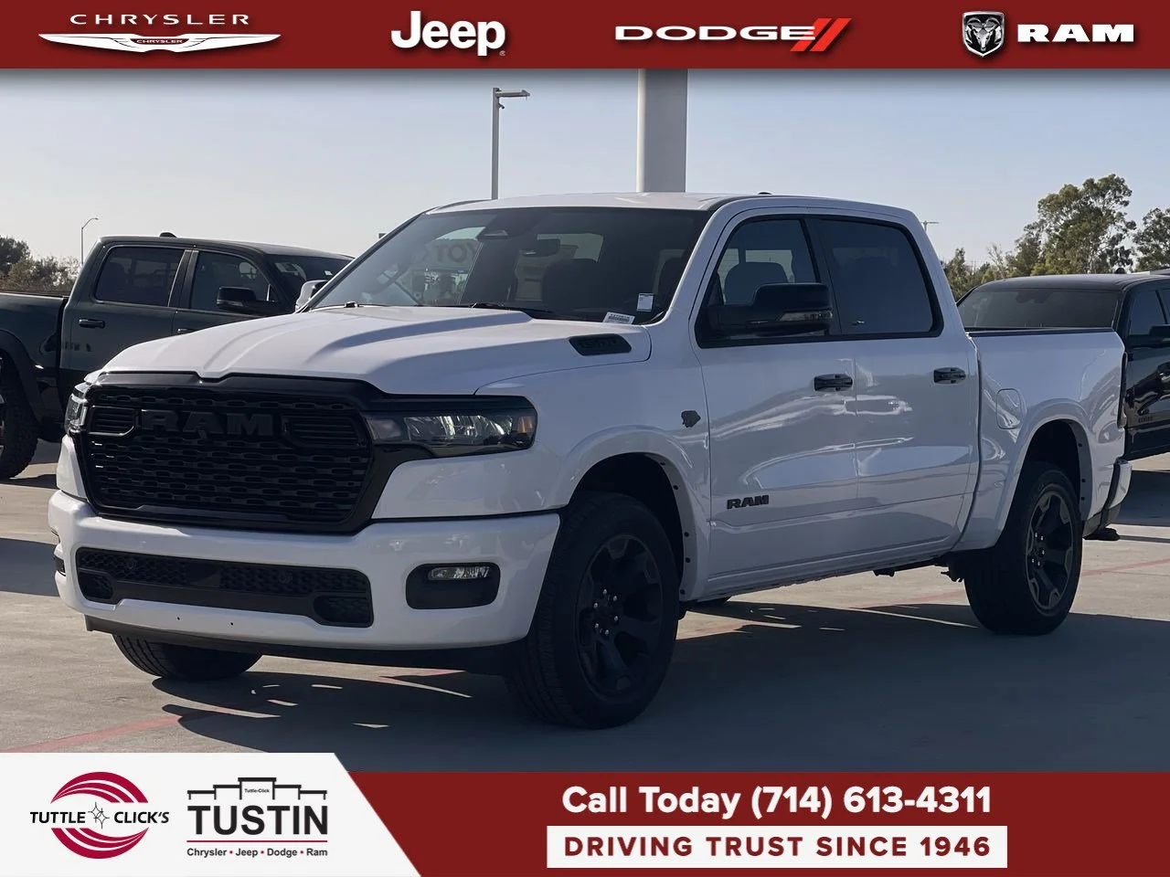 New 2027 Bright White Clear-Coat Exterior Paint RAM Big Horn image 9