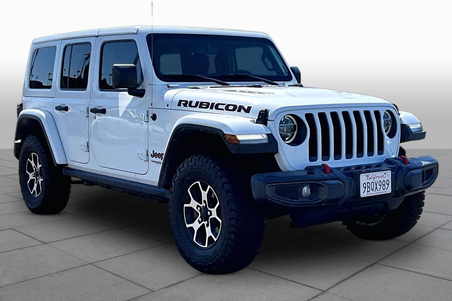 Used 2021 Bright White Clearcoat Jeep Unlimited Rubicon image 2