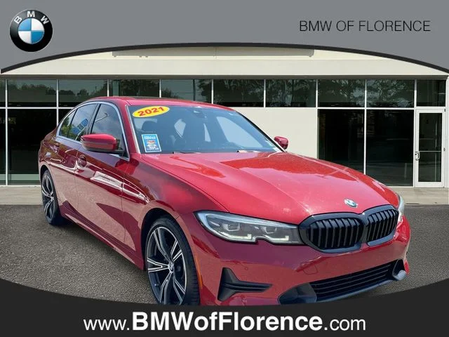 Used 2021 Red BMW 330i image 1
