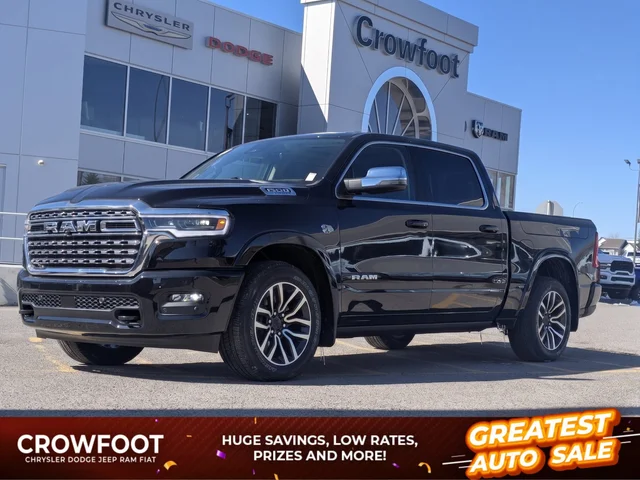 2026 RAM 1500 Limited Longhorn - - Level A Grp - Pano Sunroof - 14.4 Uconnect NAV - Head-Up Display & More!