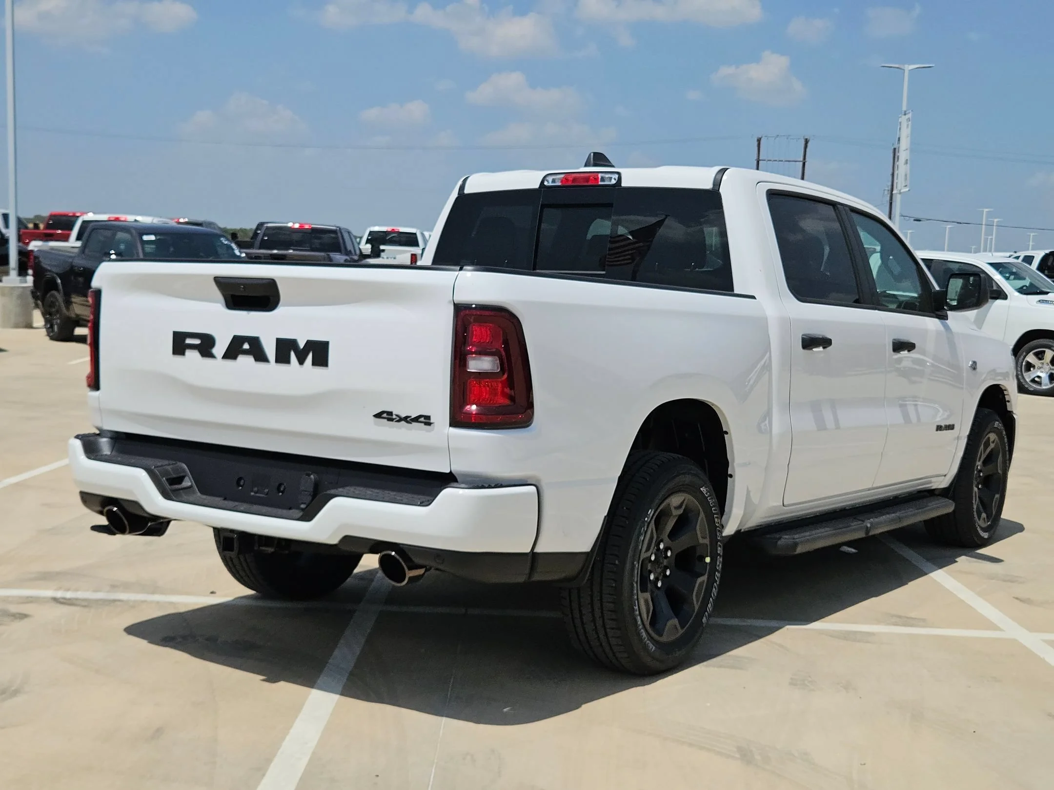 New 2026 Bright White Clearcoat RAM Black Express image 3