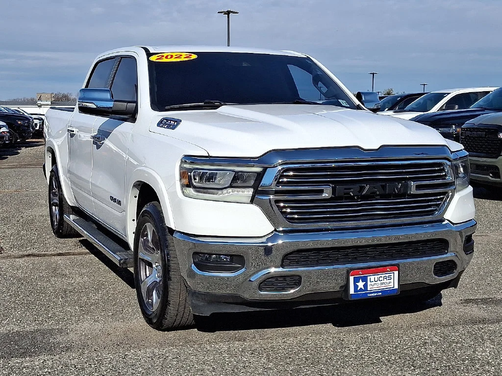 Used 2022 Bright White Clearcoat Ram Laramie image 2