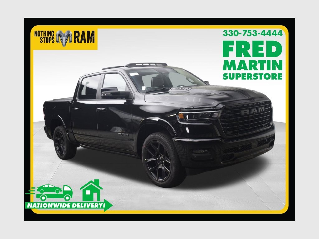 New 2027 Diamond Black Crystal Pearl-Coat Exterior Paint RAM Laramie image 1
