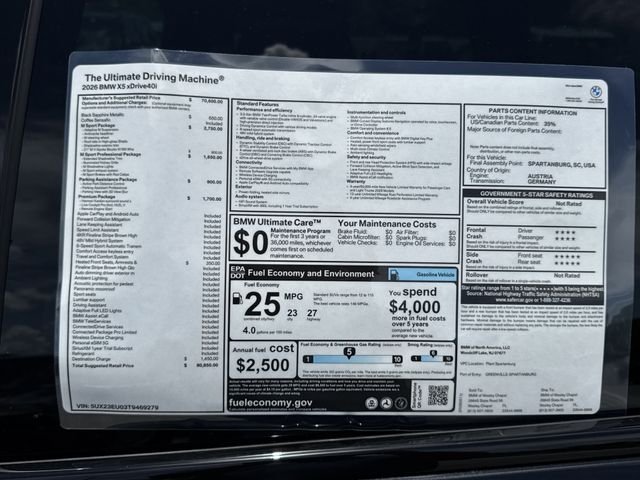 New 2026 Black Sapphire Metallic BMW xDrive40i image 26