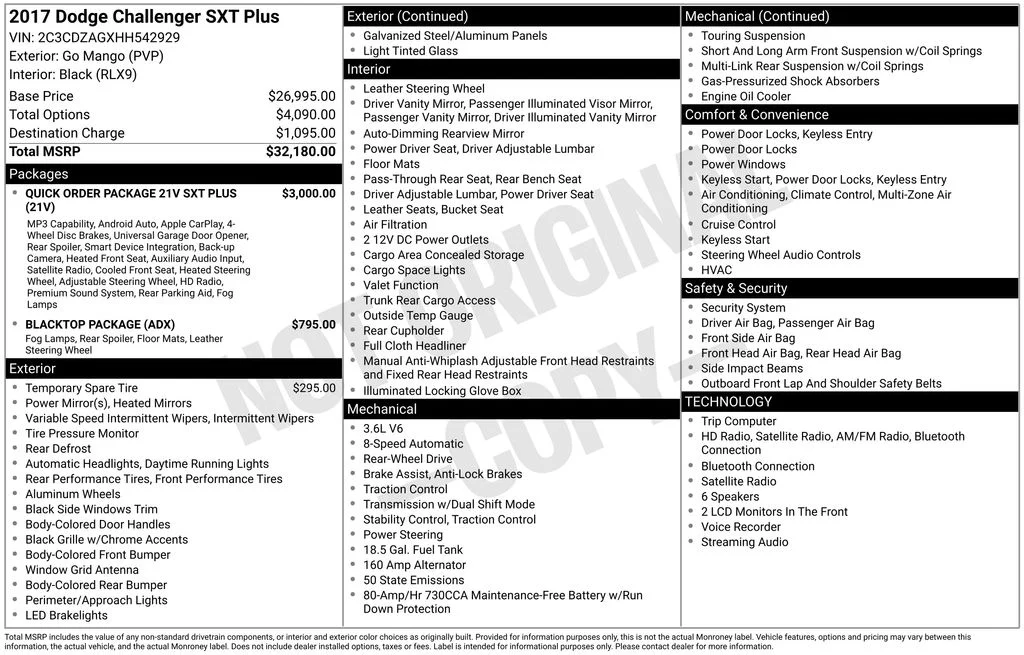 Certified Used 2017 Orange Dodge SXT image 5