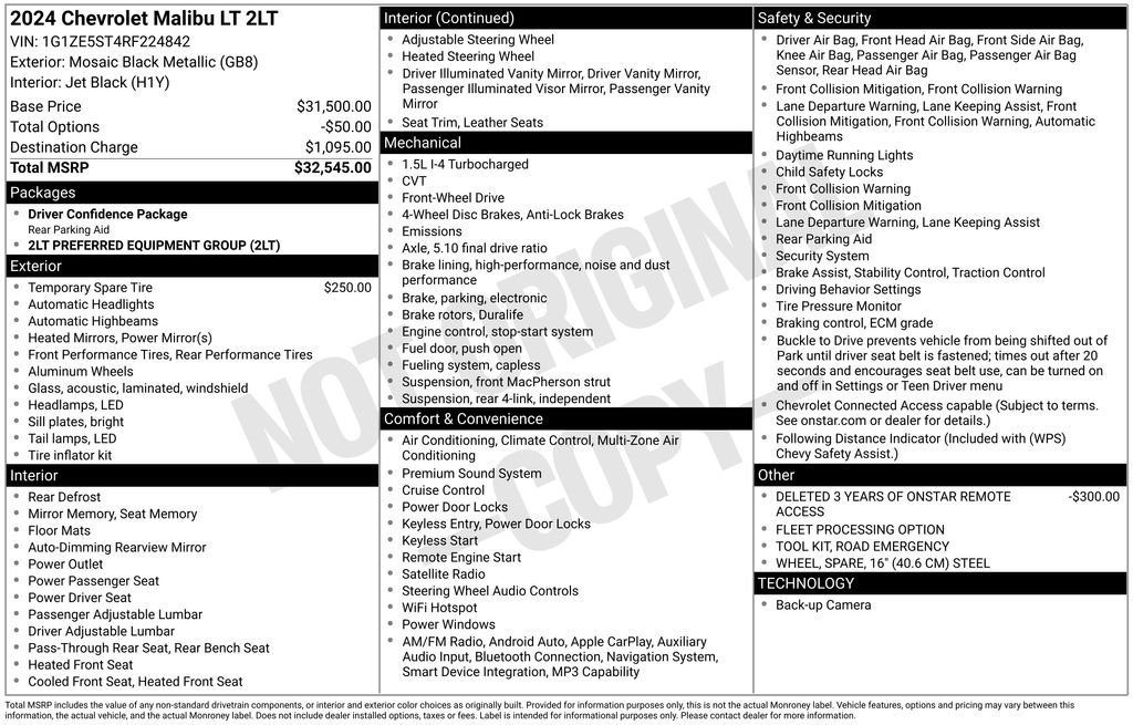 Used 2024 Mosaic Black Metallic Chevrolet LT image 41