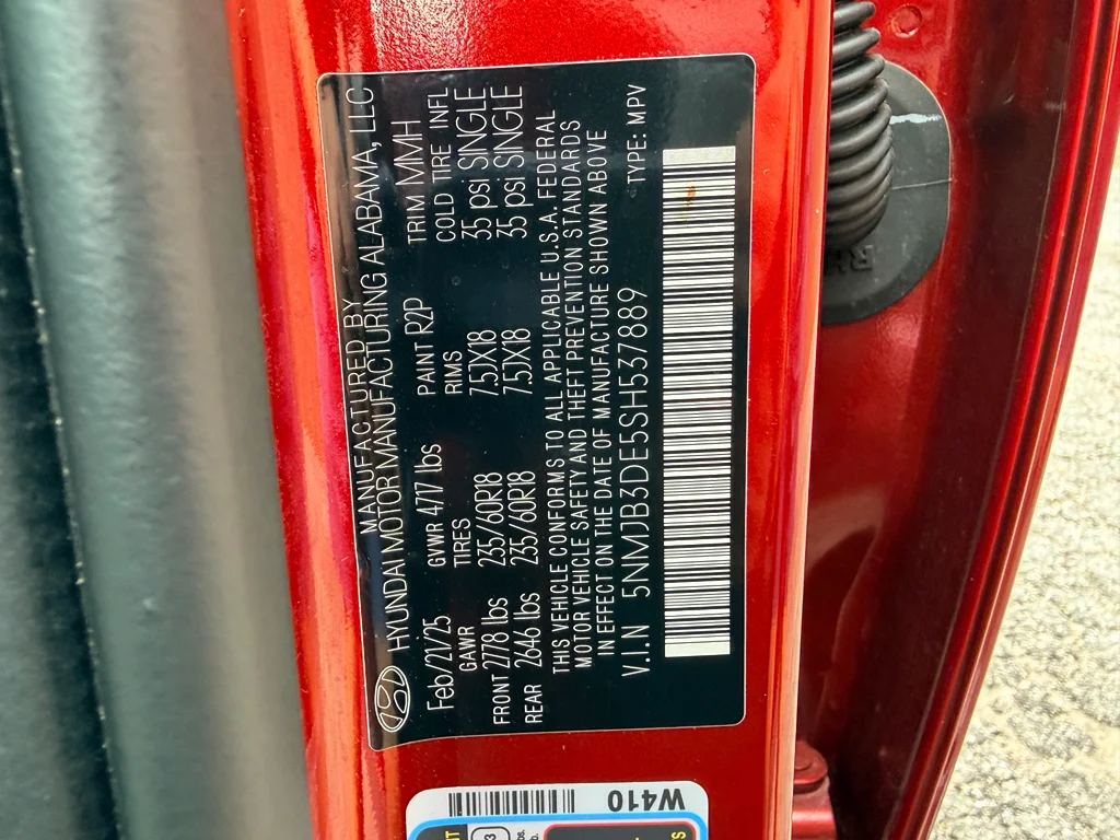 Used 2025 Ultimate Red Hyundai SEL image 34