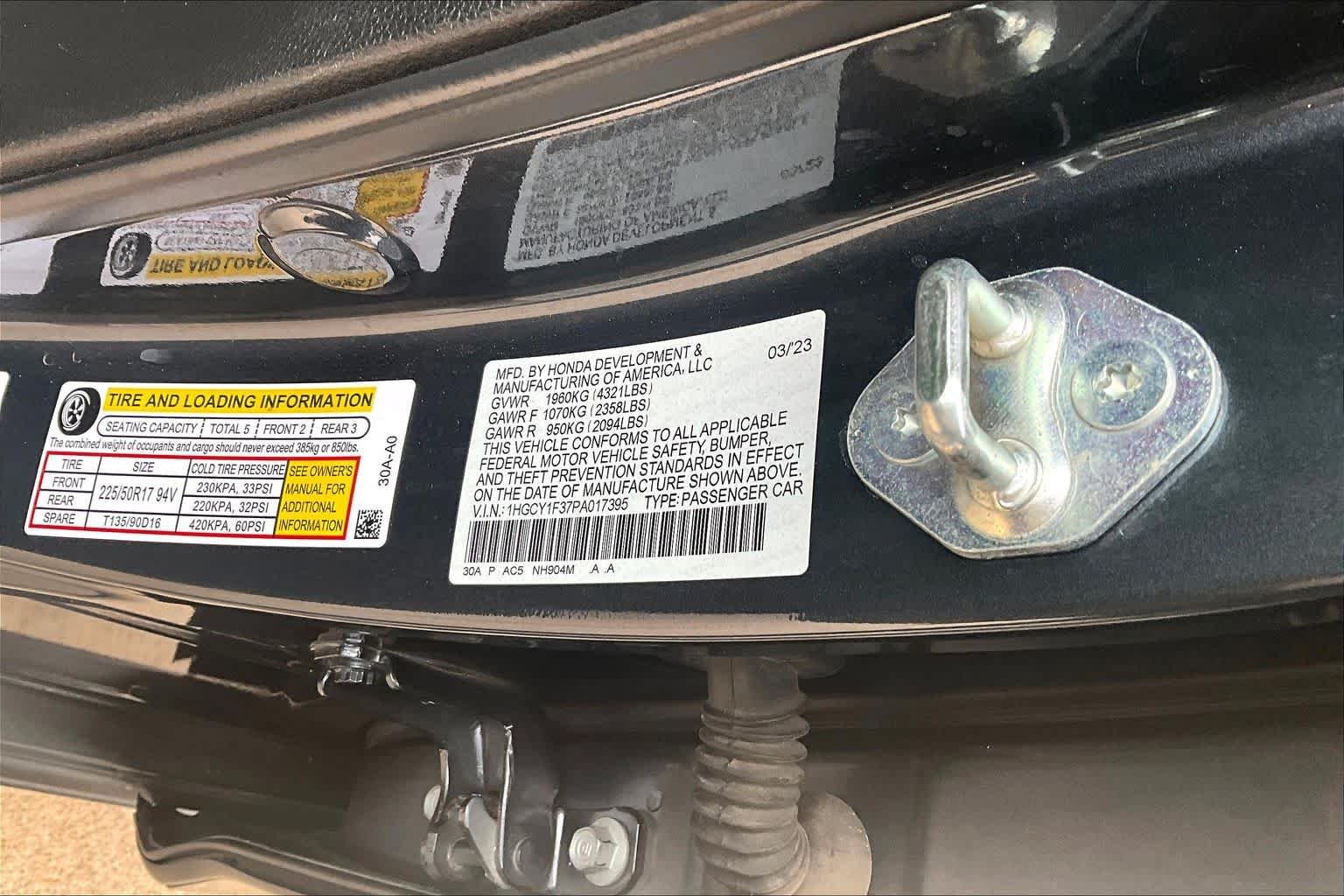 Used 2023 Meteorite Gray Metallic Honda EX image 18