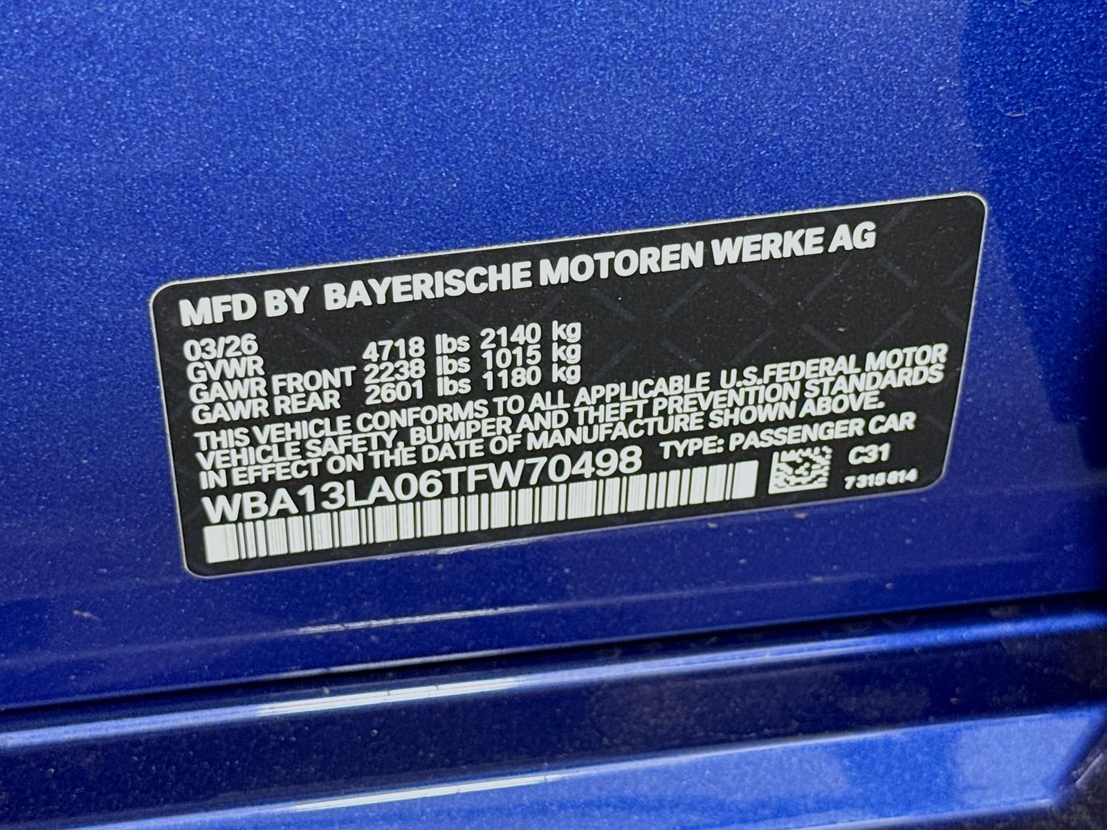 New 2026 Portimao Blue Metallic BMW 330i image 34