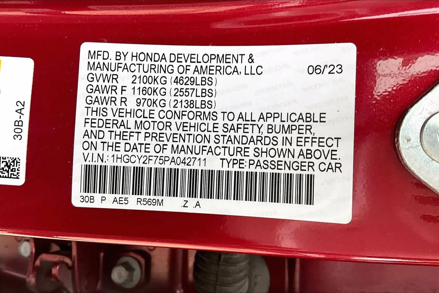 Used 2023 Radiant Red Metallic Honda Sport-L image 34