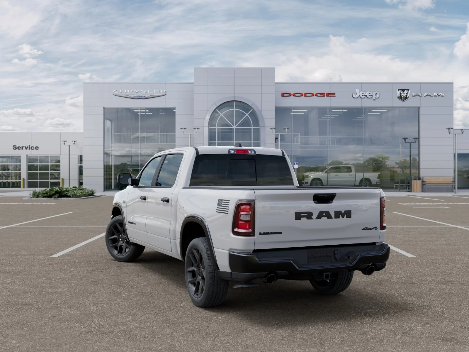 New 2026 Bright White Clear-Coat Exterior Paint RAM Laramie image 36
