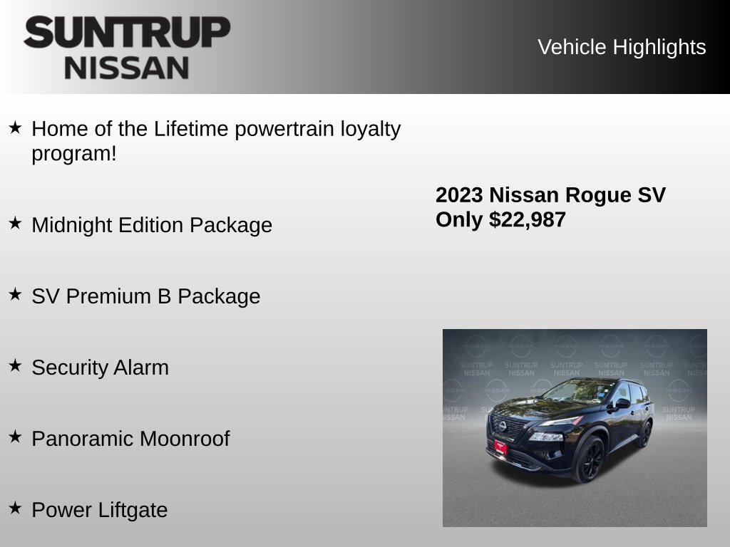 Used 2023 Black Nissan SV image 8