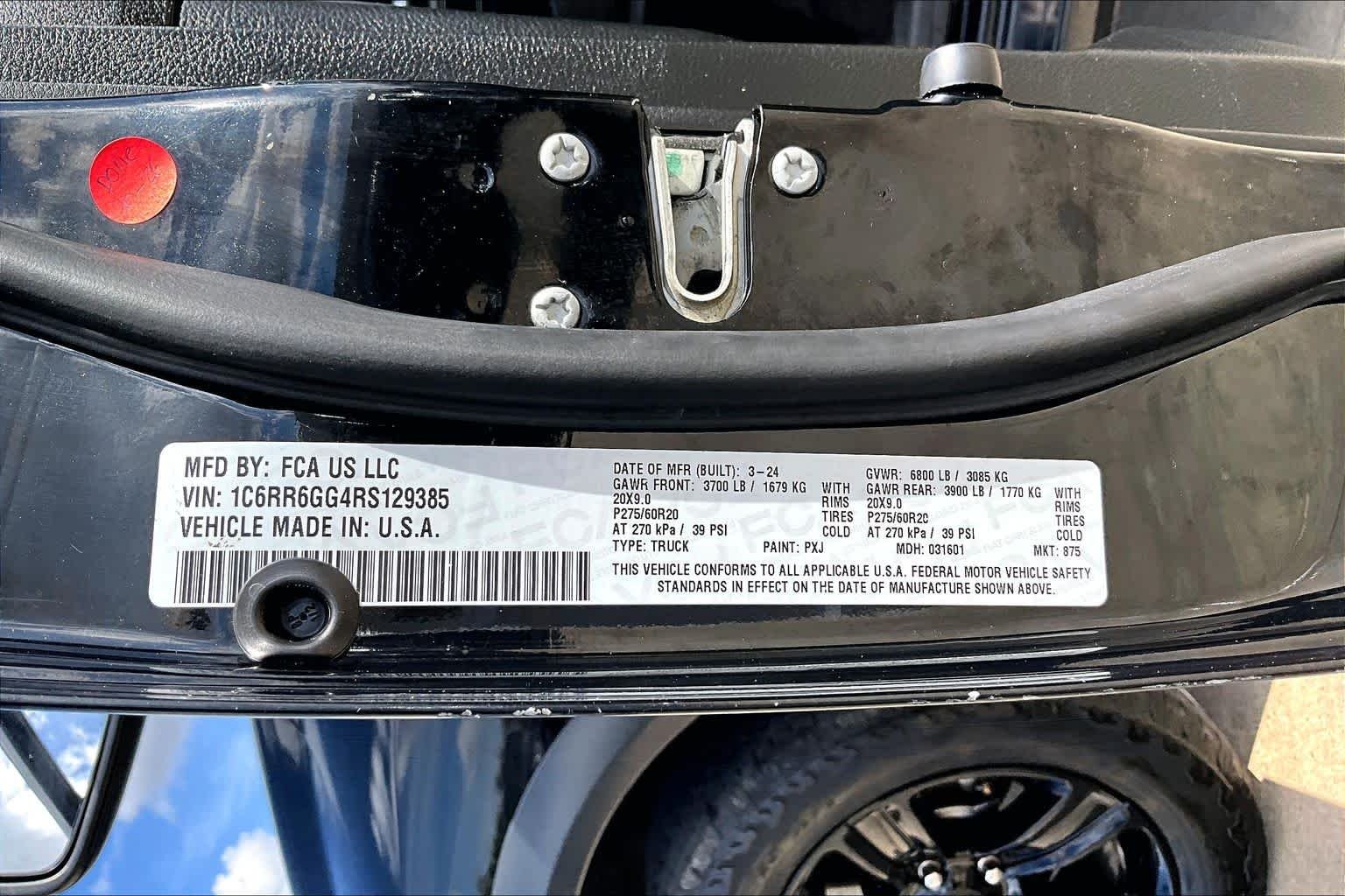 Used 2024 Black Clearcoat Ram Warlock image 36