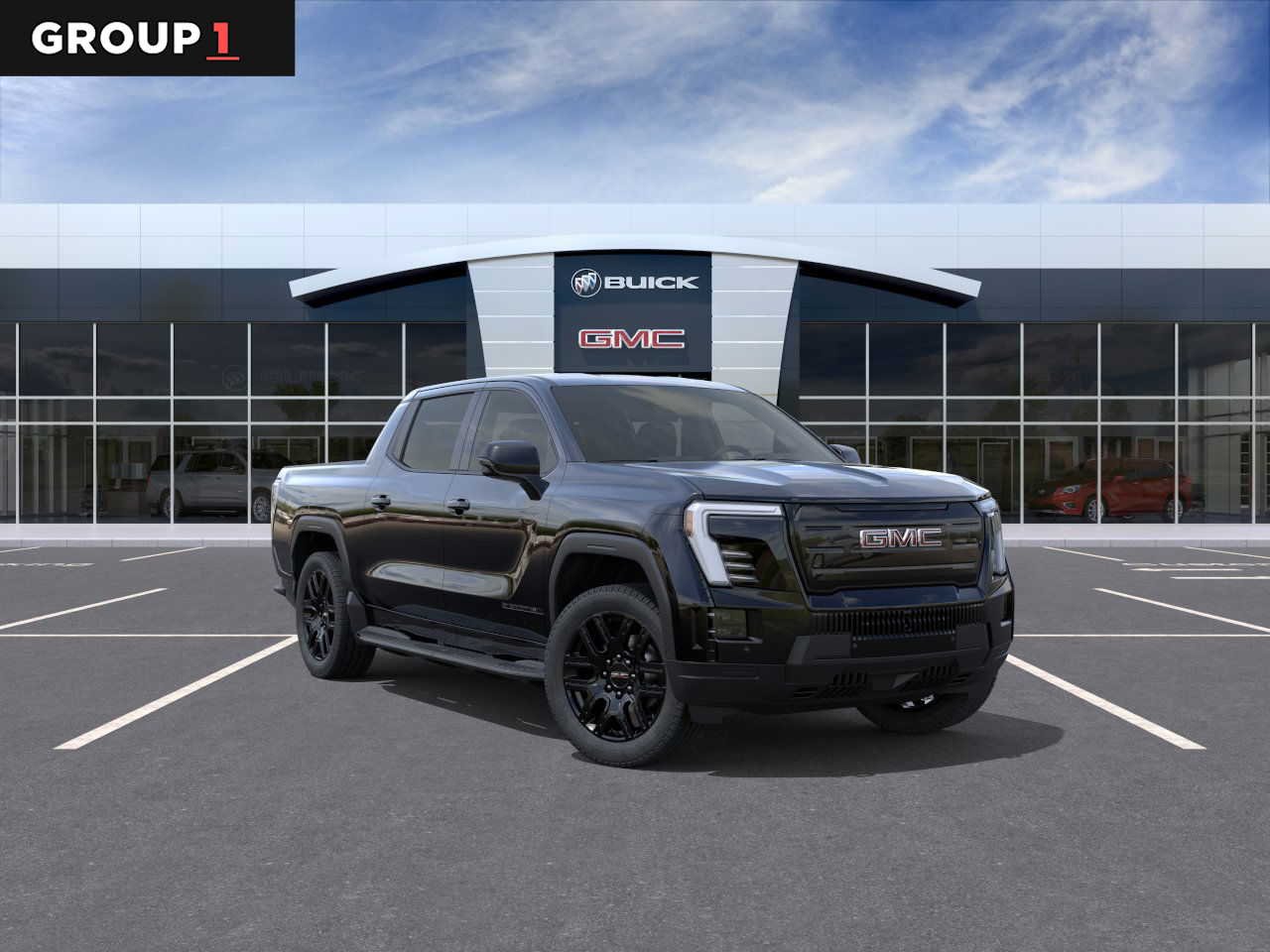 Onyx Black 2026 GMC Sierra EV Elevation Crew Cab (Extended Range) e4WD Pickup Truck All-Wheel Drive 1-Speed Automatic