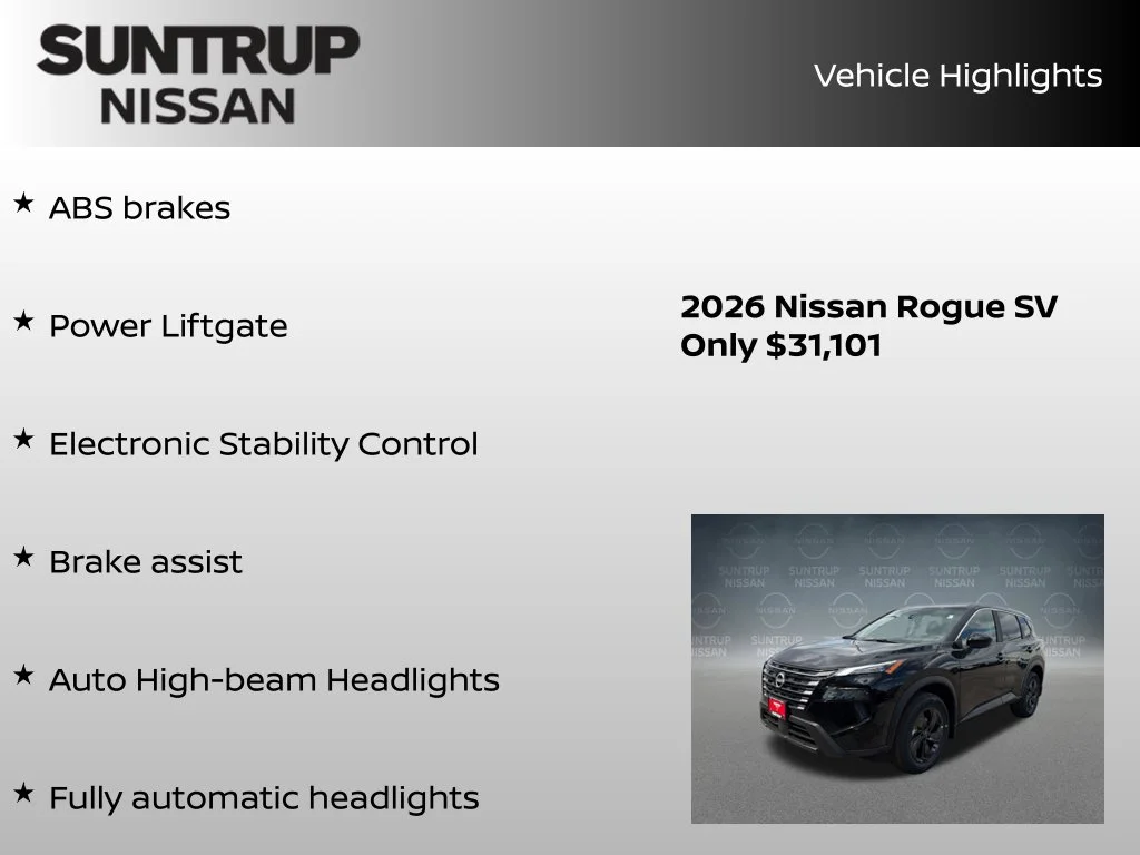 Certified Used 2026 Black Nissan SV image 31