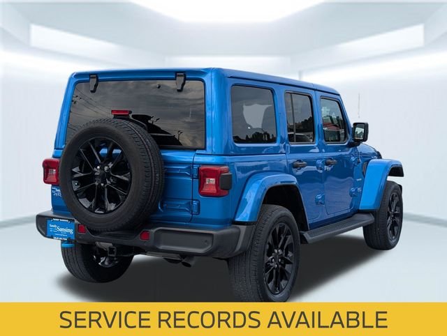 Used 2022 Blue Jeep Unlimited Sahara 4xe image 5