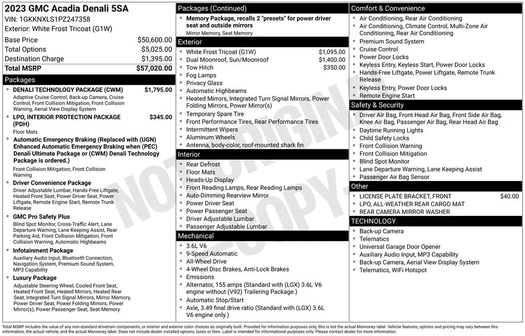 2023 GMC Acadia Denali AWD's photo