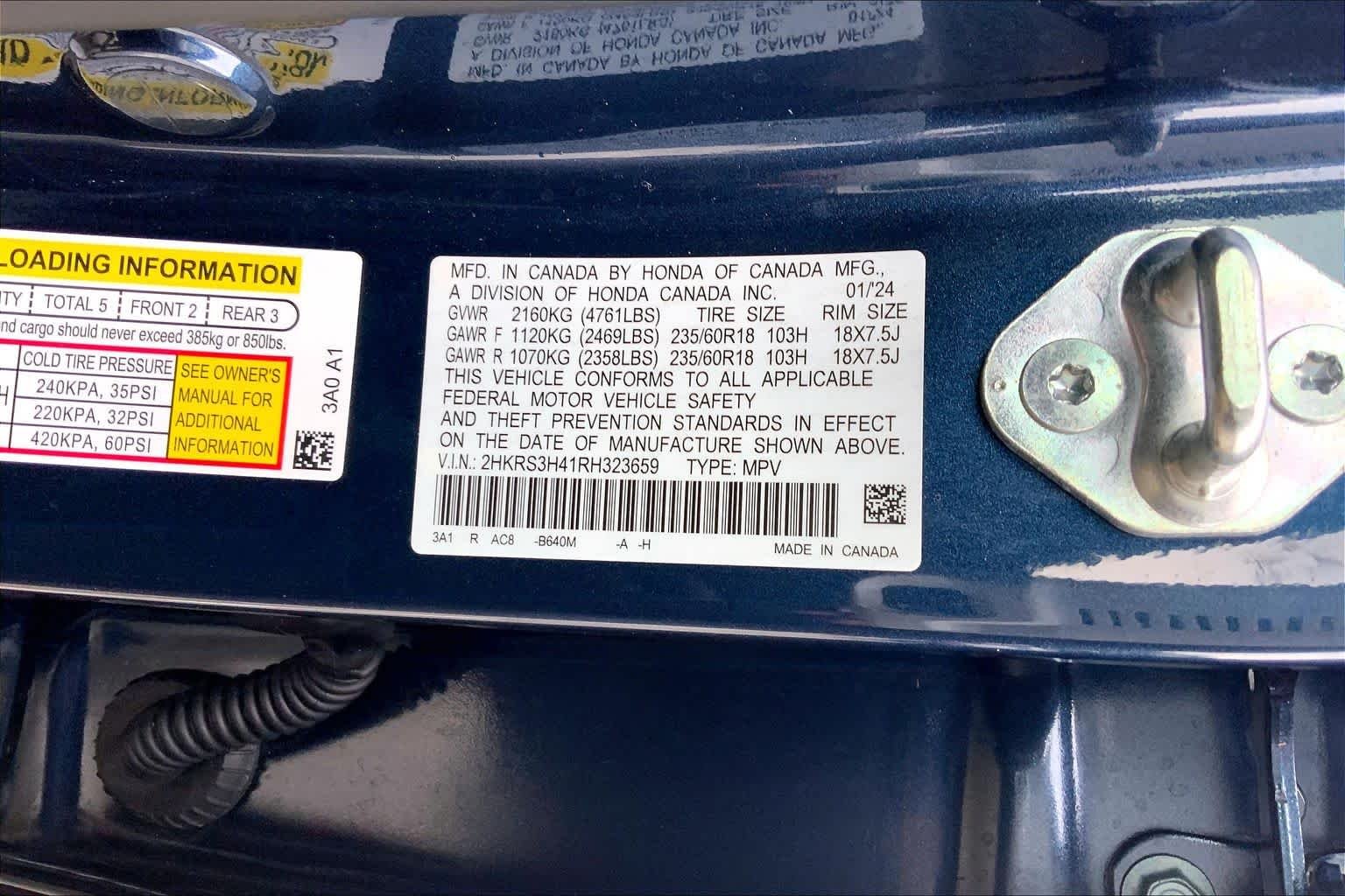 Used 2024 Canyon River Blue Metallic Honda EX image 31