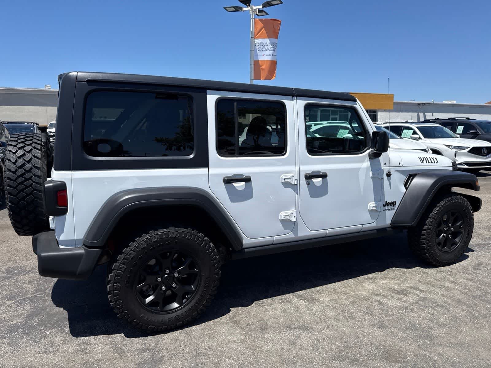 Used 2021 Bright White Clearcoat Jeep Unlimited Willys Sport image 10