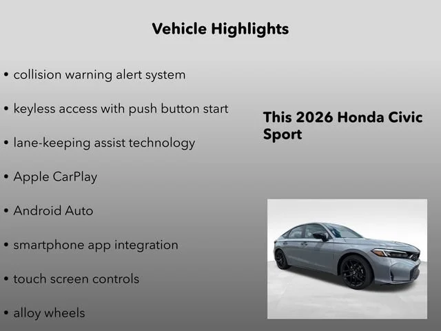 New 2026 Urban Gray Pearl Honda Sport image 10