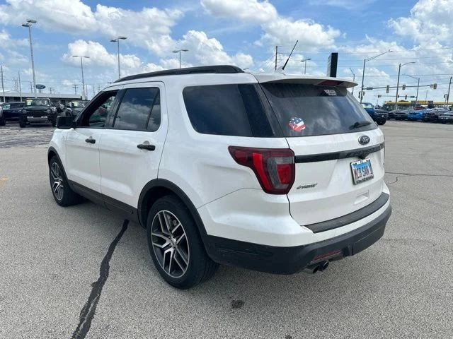 Certified Used 2019 White Platinum Clearcoat Metallic Ford Sport image 3