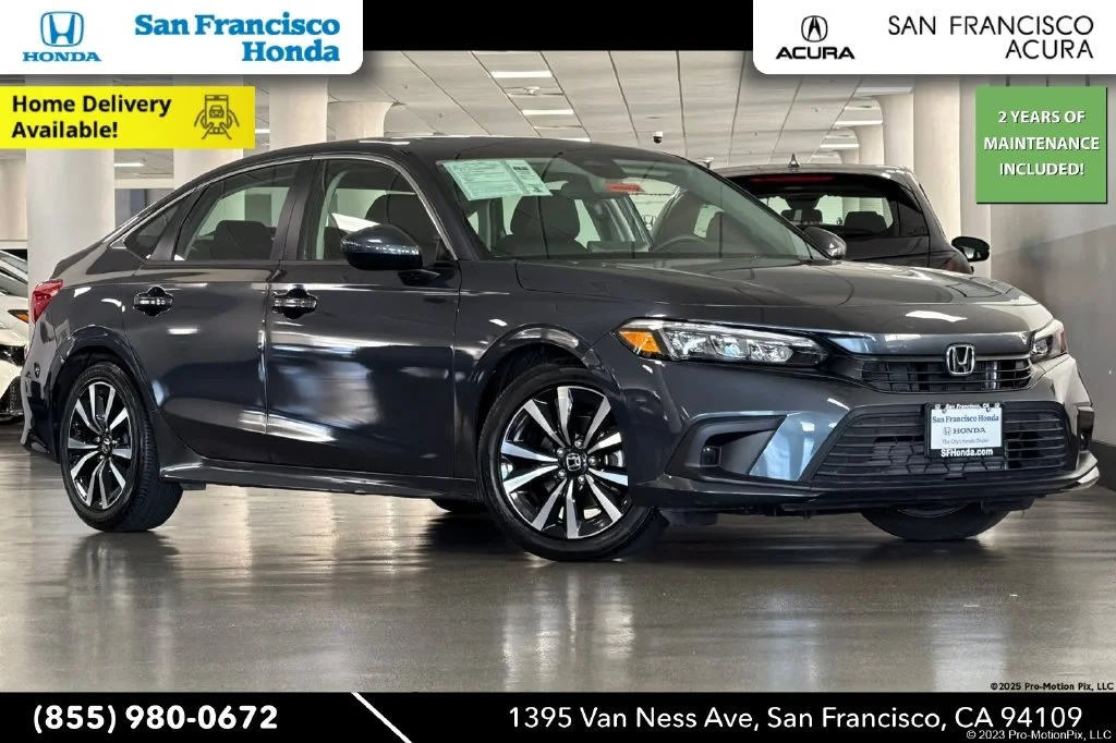 Used 2023 Meteorite Gray Metallic Honda EX image 1