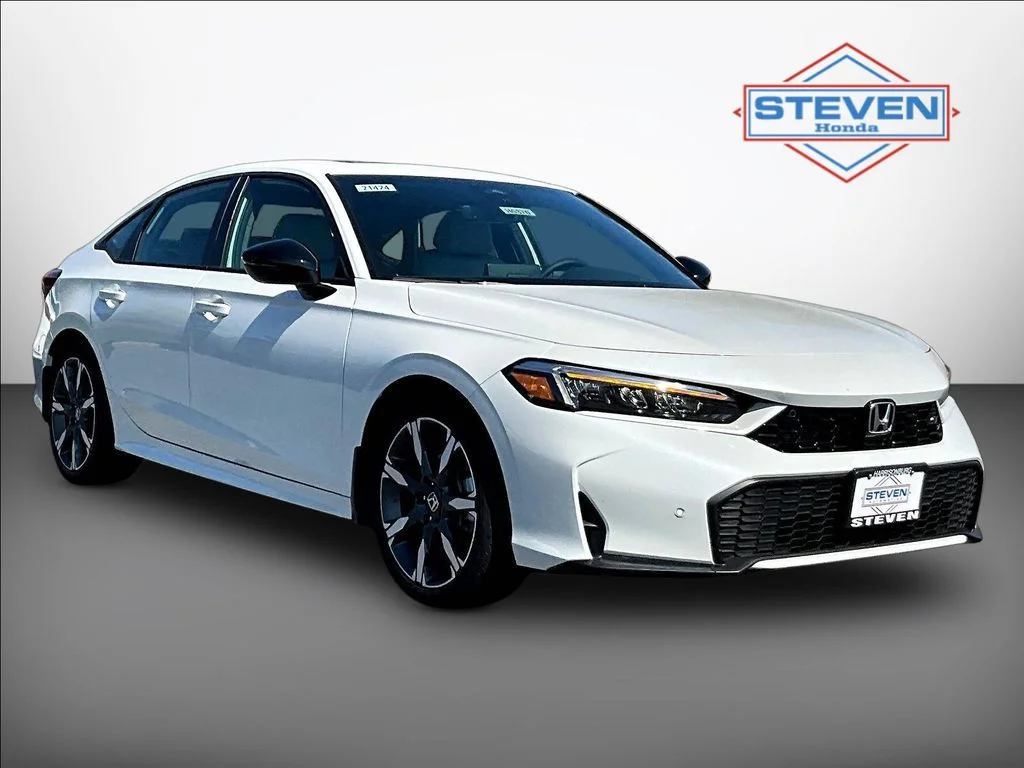 New 2026 Platinum White Pearl Honda 2WD Sport Touring Hybrid image 1