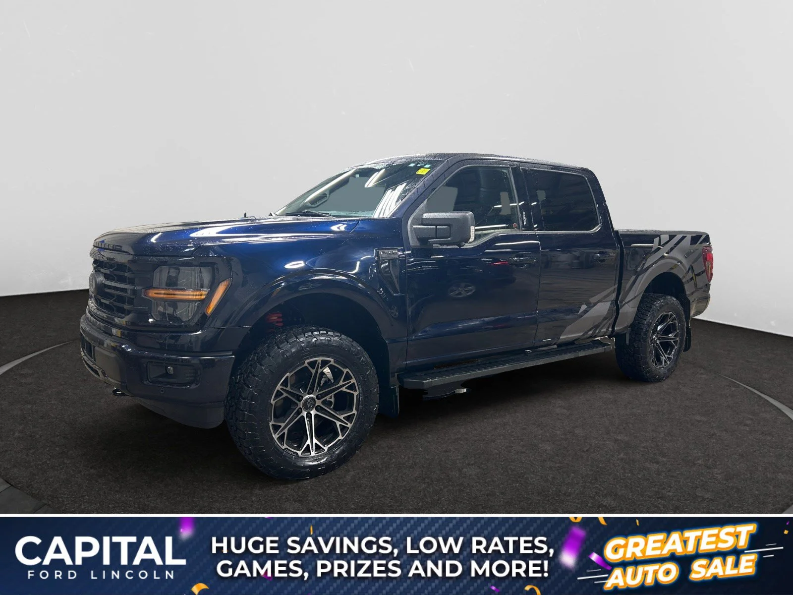 New 2026 Antimatter Blue Metallic Ford XLT* w/level kit, rims & tires image 1