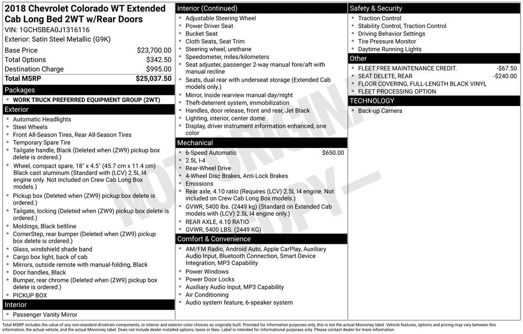 Used 2018 Gray Chevrolet Work Truck image 2