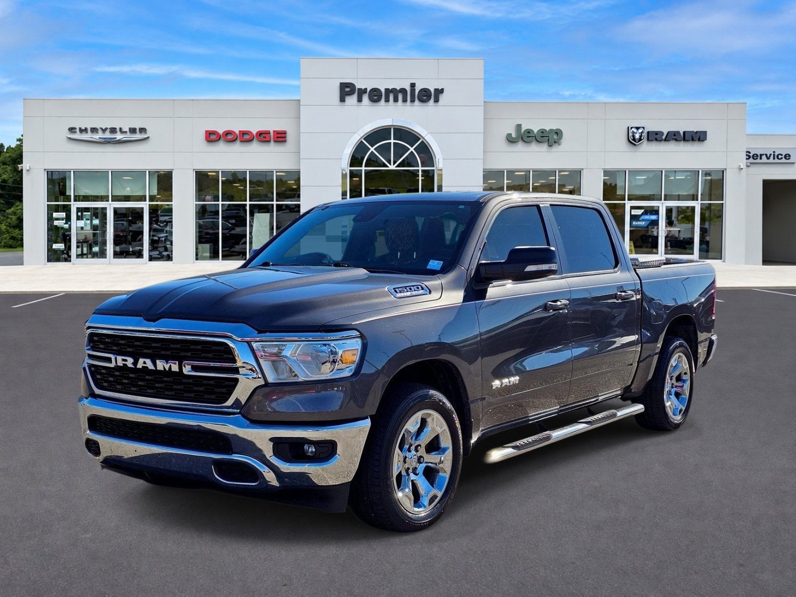 Used 2022 Granite Crystal Metallic Clearcoat Ram Big Horn image 1