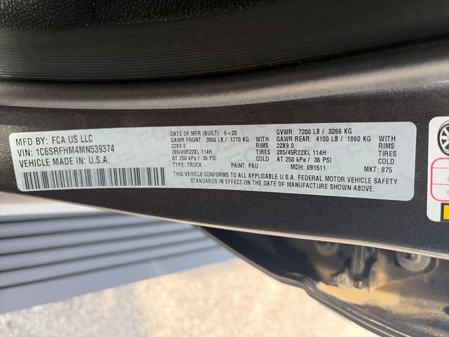 Used 2021 Gray Ram Limited image 29