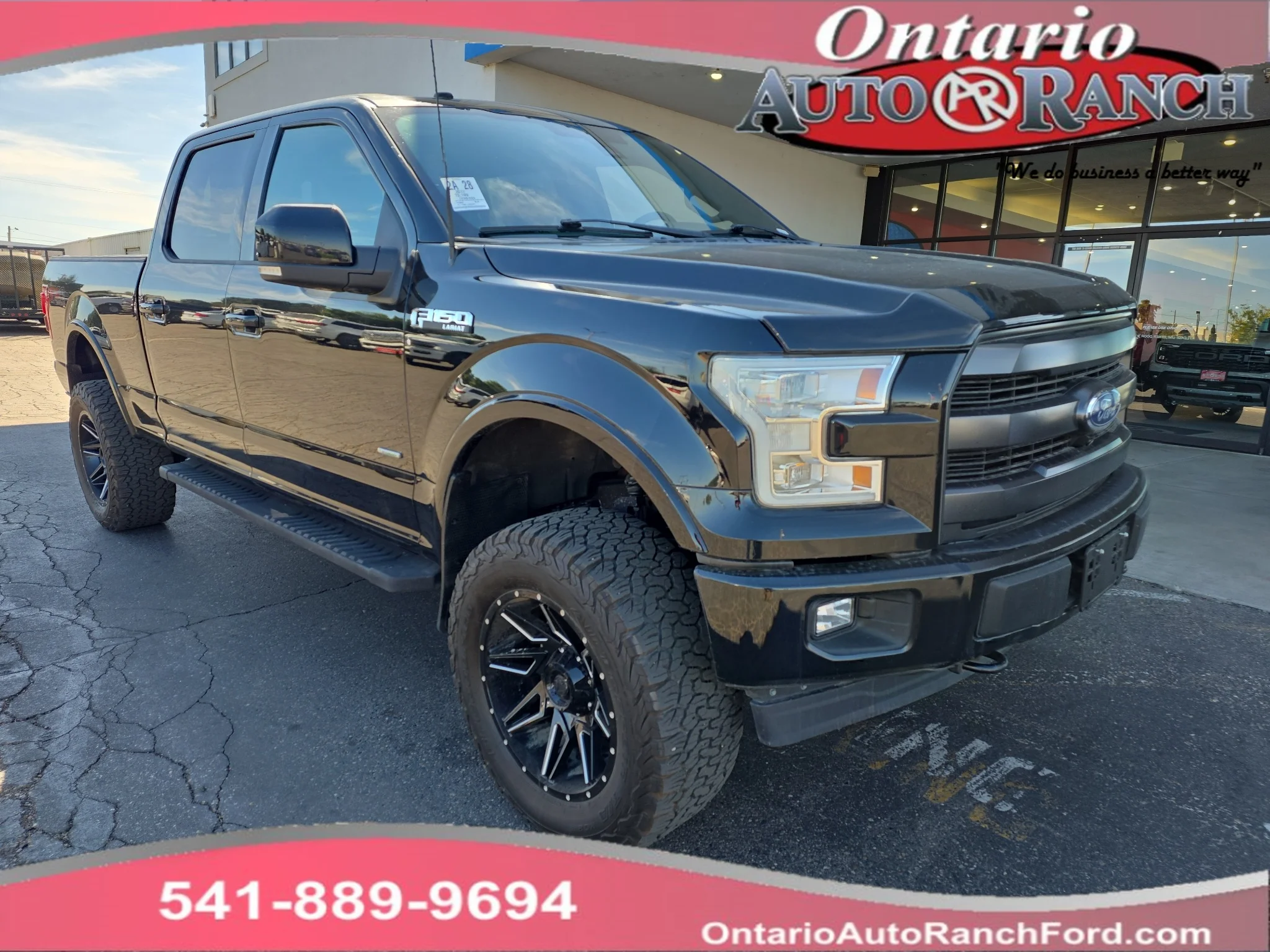 Used 2017 Shadow Black Ford Lariat image 1